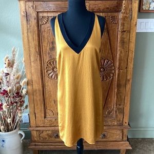 Miguelina Orange & Black Silk Dress Pumpkin Halloween